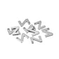 Edelstahl-Alphabet-Buchstaben-Anhänger „AZ“, 50 Stück