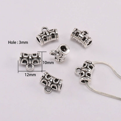 Antique Silver Clip Bail Connector Beads, 20pcs/lot