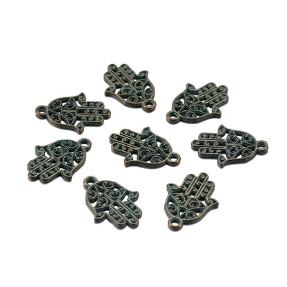 20 pendentifs à main en Bronze Antique classique, 15x21mm, 20 pièces