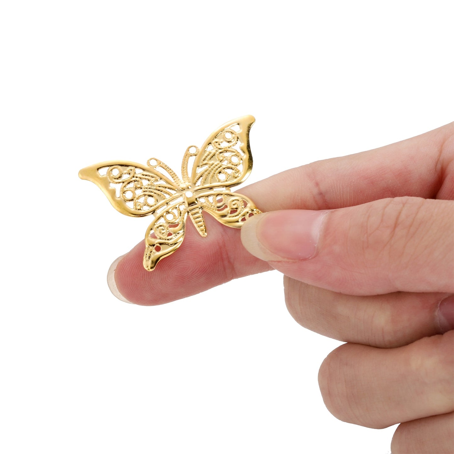 Butterfly Filigree Wraps Pendant, 30Pcs