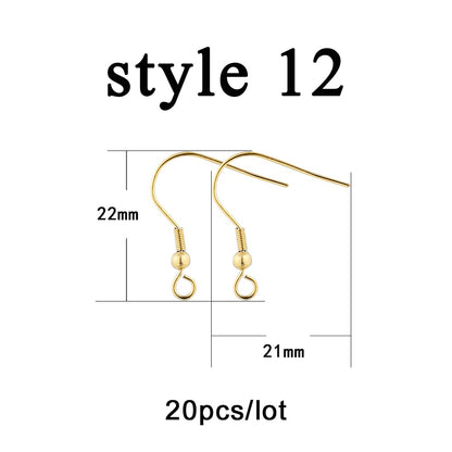 Hypoallergenic Stainless Steel Earring Hooks, 20-50pcs