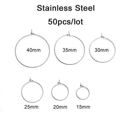 20-35mm Big Circle Hoops Earrings