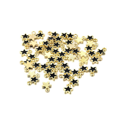 Metal Mini Stars Pendant, 50Pcs