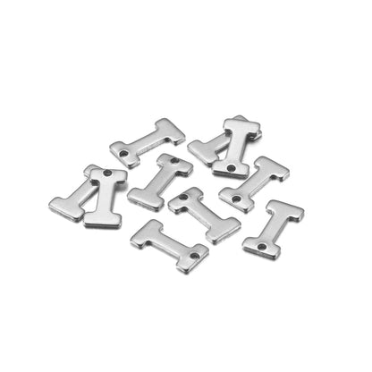 Stainless Steel A-Z Alphabet Letter Pendant, 50Pcs