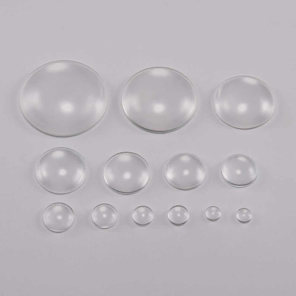 5–50 verschiedene transparente Glas-Cabochons