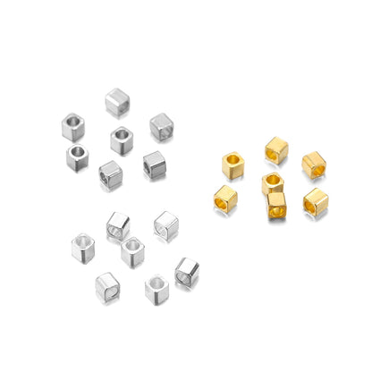 Cube Spacer Beads, 100pcs