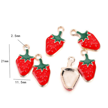 Small Fruit Shape Pendants, 10pcs