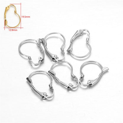 Hypoallergenic Stainless Steel Earring Hooks, 20-50pcs