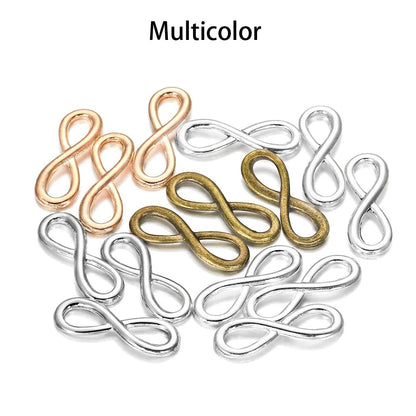 30Pcs 8x23mm Tibetan Infinity Link Symbol Pendants