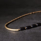 Bracelet multicouche de perles de bois d'ébène de tube en laiton 