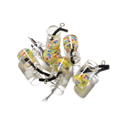 Fruit in Bottle Charm Pendant, 10pcs