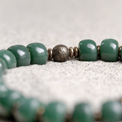 Green Bodhi Bead Stretch Bracelet