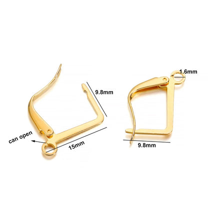 French Lever Back Earring Hooks, 50pcs