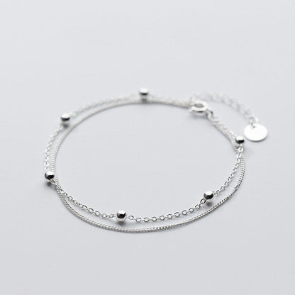 Simple Beads Line Chain Bracelet