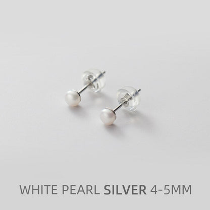 Multi-Color Natural Pearl Stud Earring