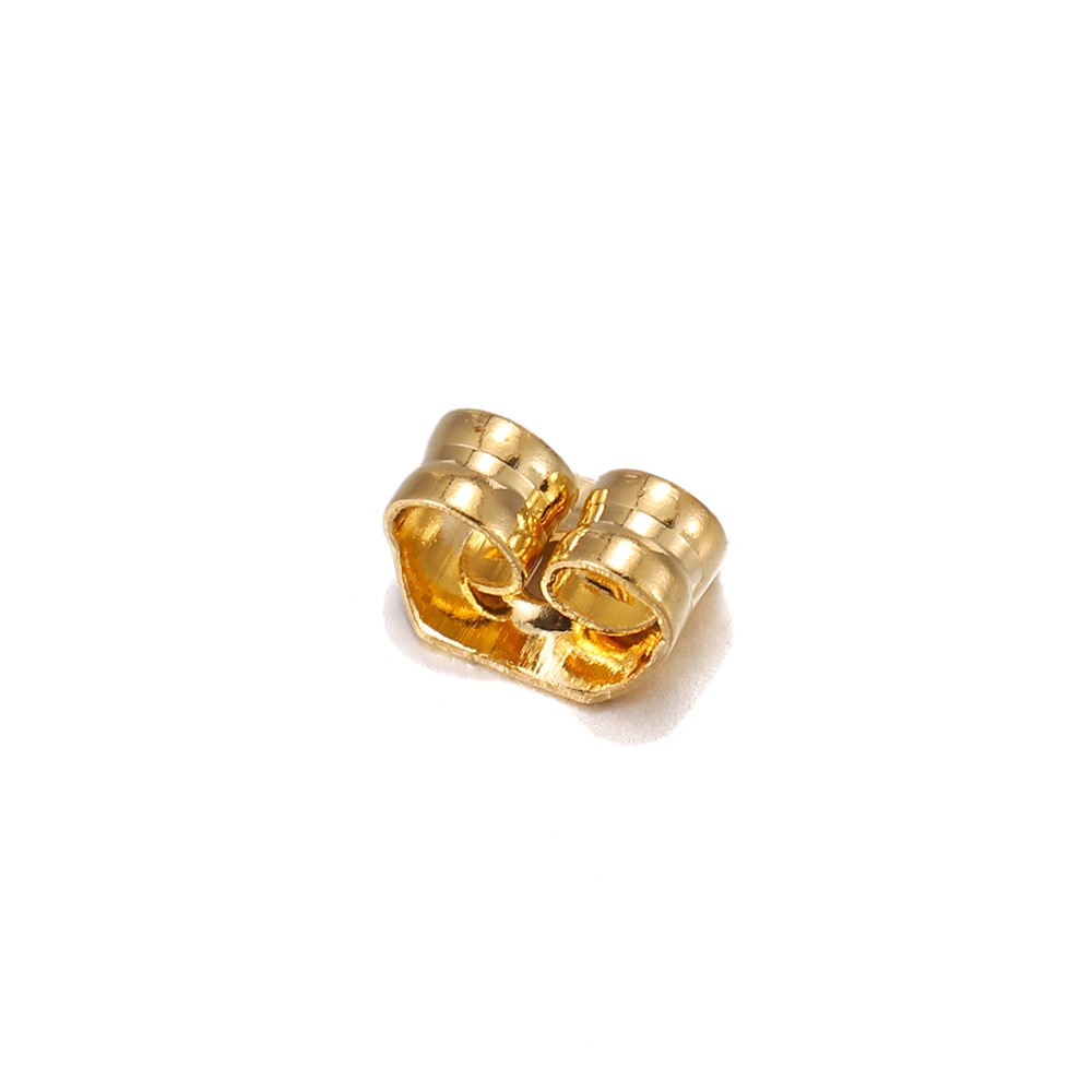 Dos de boucle d'oreille en acier inoxydable de 5 mm, 50 pièces