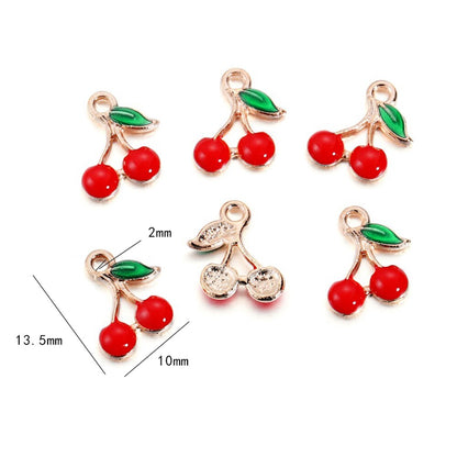 Small Fruit Shape Pendants, 10pcs