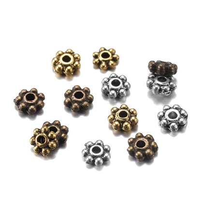 Antique Flat Round Spacer Beads, 200pcs