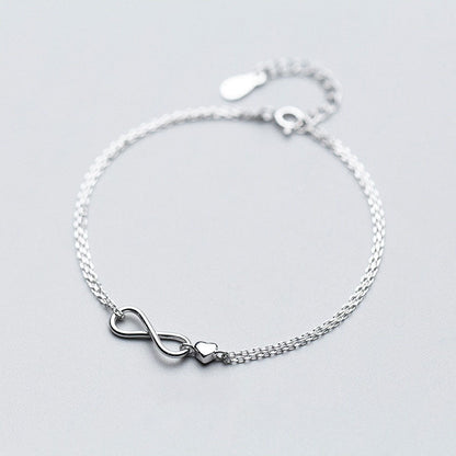 Bracelet d'amour infini avec fermoir mousqueton