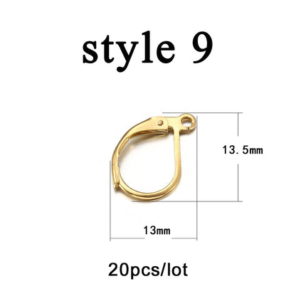 Hypoallergenic Stainless Steel Earring Hooks, 20-50pcs