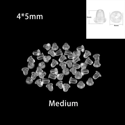 Verschiedene Formen von Silikonkautschuk-Ohrringverschlüssen, 200 Stück