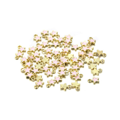 Metal Mini Stars Pendant, 50Pcs