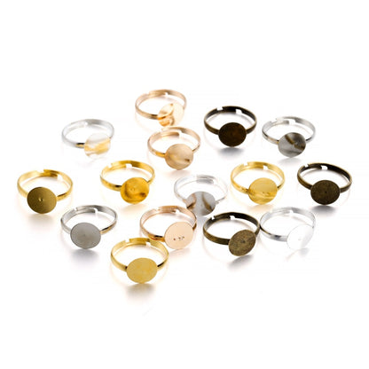 20-40Pcs 7-10mm Metal Adjustable Rings