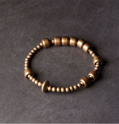 Minimalist Rugged Copper Stretch Bracelet