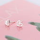 Vintage Frosted Charm Hearts Stud Earrings