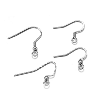 Hypoallergenic Stainless Steel Ear Hooks, 20-50Pcs