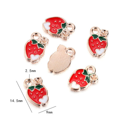 Small Fruit Shape Pendants, 10pcs