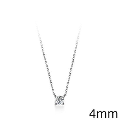 Collier à pendentif en zircon étincelant de coupe géométrique