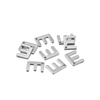 Stainless Steel A-Z Alphabet Letter Pendant, 50Pcs