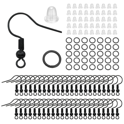 Ensemble de fabrication de boucles d'oreilles : crochets, anneaux et connexions, 100 à 300 pièces