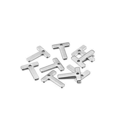 Stainless Steel A-Z Alphabet Letter Pendant, 50Pcs