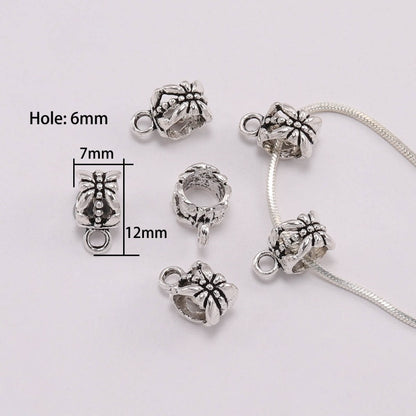 Antique Silver Clip Bail Connector Beads, 20pcs/lot