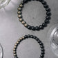 Couple Black Faceted Agate Bracelet