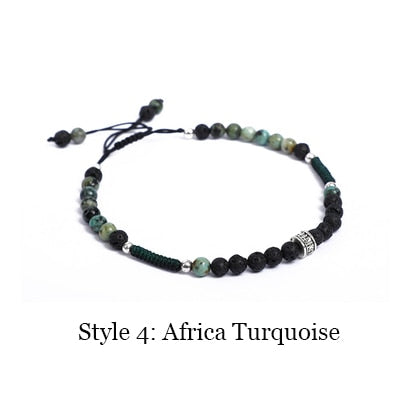 Bracelet Noeuds Onyx et Obsidienne Noire