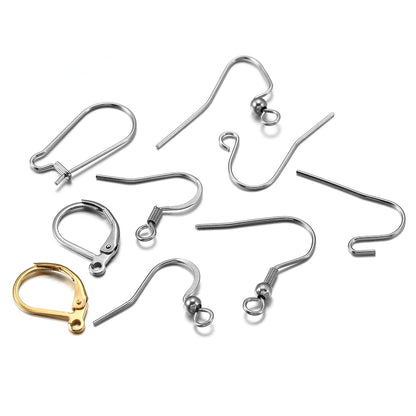 Hypoallergenic Stainless Steel Earring Hooks, 20-50pcs