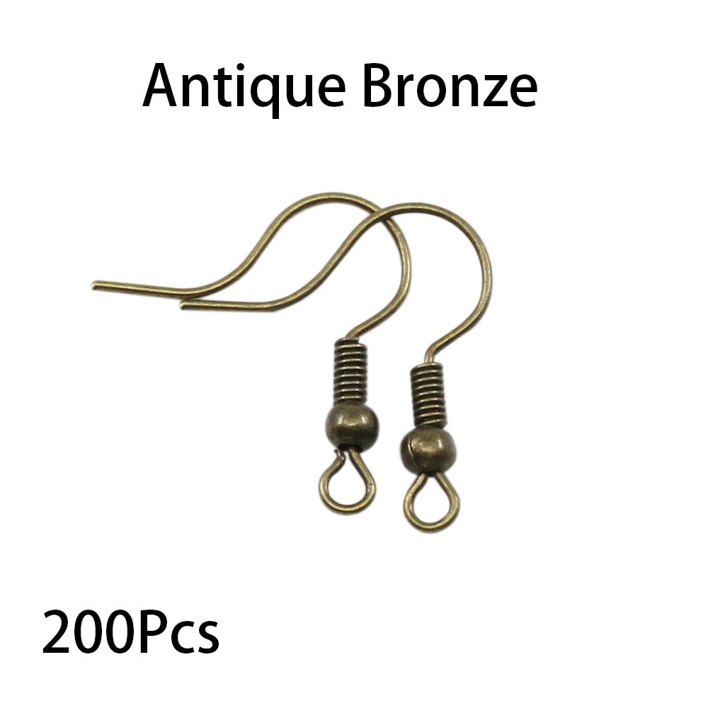 Crochets de fermoirs d'oreilles pour boucles d'oreilles 20x17mm, 100-200 pièces