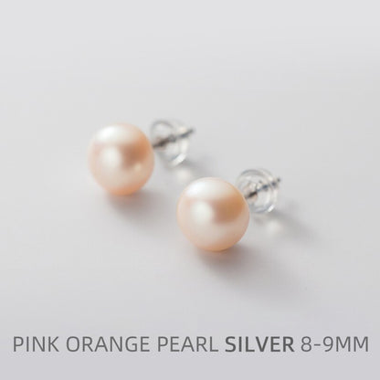 Multi-Color Natural Pearl Stud Earring