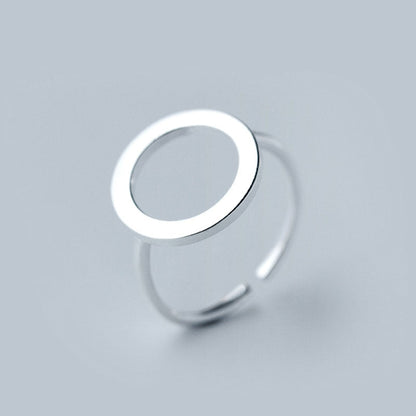 Bague ronde classique en argent