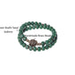 Natural Bodhi Seed Beaded Two Row Bracelet