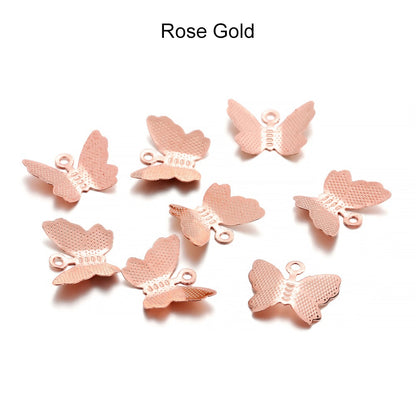 Metal Butterfly Connectors Charm, 100pcs