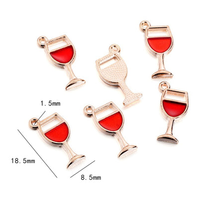 Small Fruit Shape Pendants, 10pcs