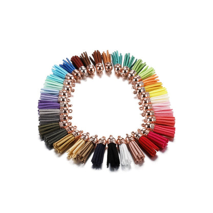 60pcs 38mm Tassel Vintage Leather Pendants