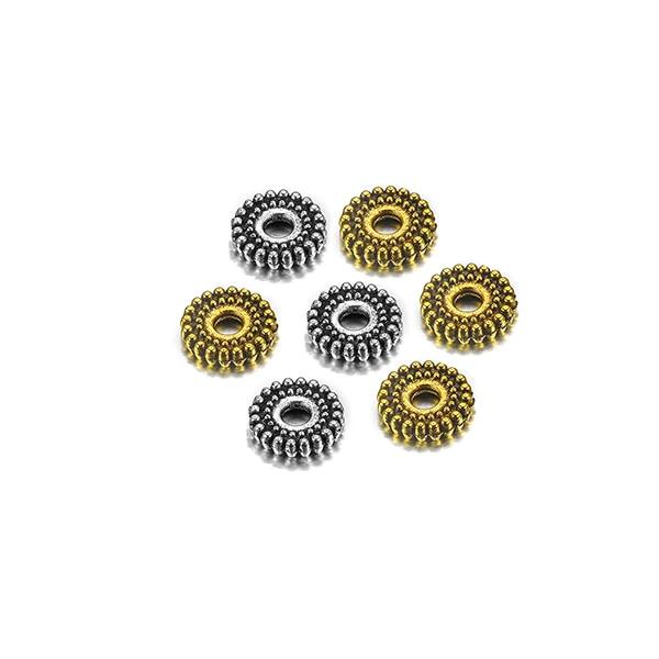 6, 7mm Flat Round Tibetan Spacer Beads, 100Pcs