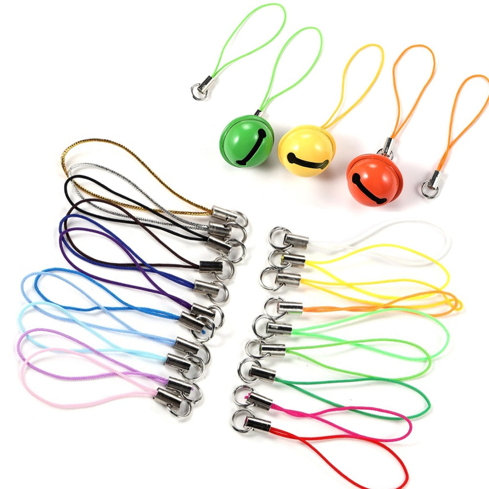Lanyard Lariat Cord Lobster Clasp Rope Christmas Bell, 20-100Pcs