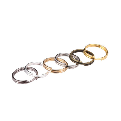 200pcs 6-12mm Gold Double Loop Jump Rings