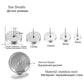 Thicken Stainless Steel Earring Base 6mm-14mm, 10-100pcs
